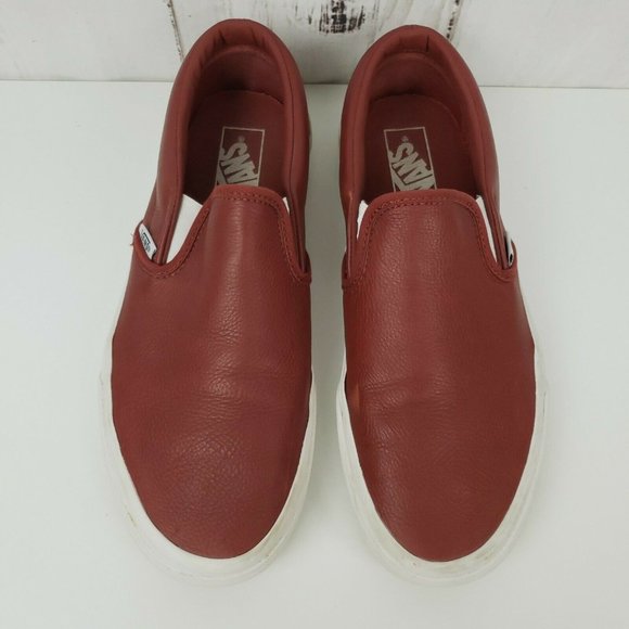 Vans Classic Slip On Size 8.5 Dark Red & White EU main image 8